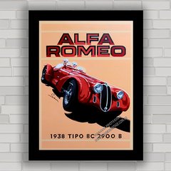 Quadro decorativo carro Alfa Romeo antigo