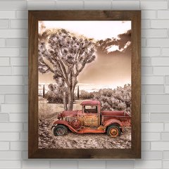 Quadro decorativo com pôster de picape Ford abandonada