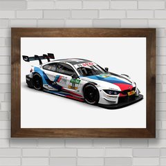 Quadro decorativo com pôster de carro BMW de competição