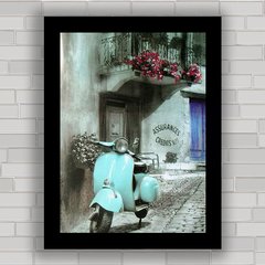 Quadro decorativo moto antiga Lambretta