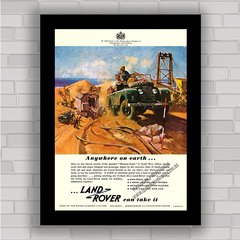 Quadro decorativo propaganda  jipe antigo Land Rover