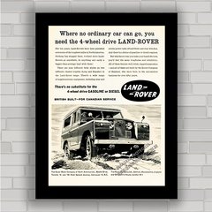 Quadro decorativo jipe antigo Land Rover Defender