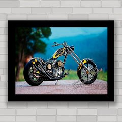 Quadro decorativo moto chopper
