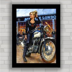 Quadro decorativo moto antiga Triumph