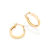 Brinco Rommanel folheado a ouro argola lisa 520901