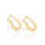 Brinco Rommanel folheado a ouro argola lisa 520901 - comprar online