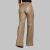 Calça Pit Bull Jeans Feminina Resinada Bege Wide Leg Média 90362 na internet