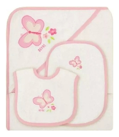 5 Set Toallon Bebé Capucha Babero Babita Puro Algodón Ajuar - comprar online