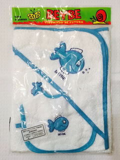 6 Set Toallon Bebé Capucha Babero Babita Algodón Envio Grati en internet