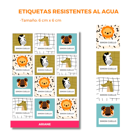 ETIQUETAS RESISTENTES AL AGUA / SELVA
