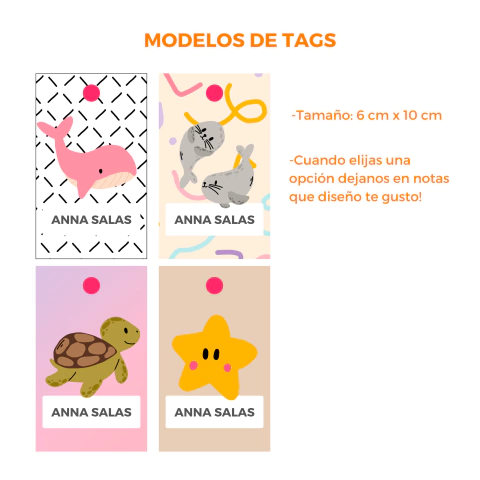 TAGS PARA MOCHILA PLASTIFICADA / MAR