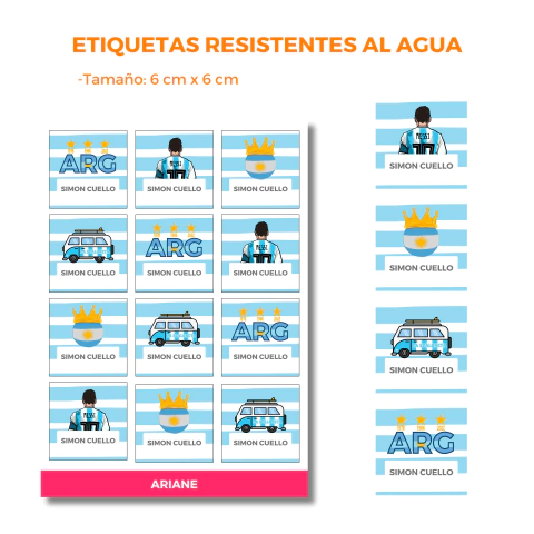 ETIQUETAS RESISTENTES AL AGUA / ARGENTINA