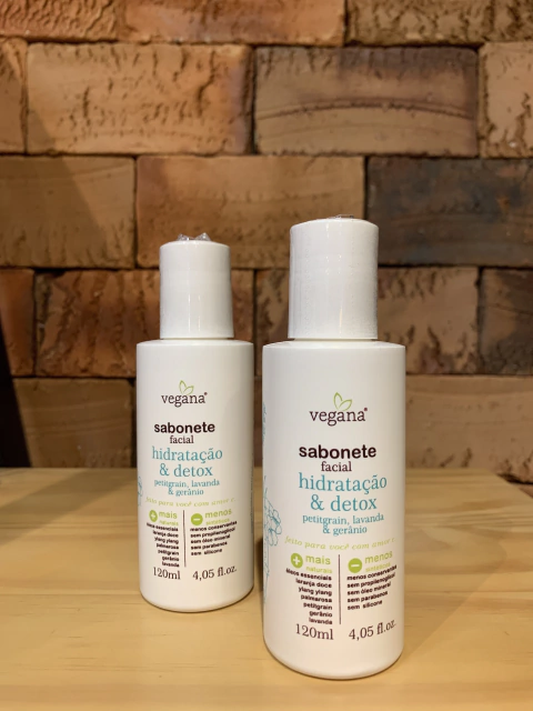 SABONETE FACIAL HIDRATAÇÃO E DETOX 120ML - VEGANA