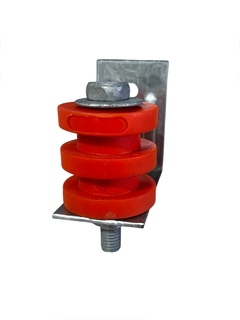 SUPORTE DM COM ROLDANA 2 RANHURAS (LARANJA) - KIT 50UN
