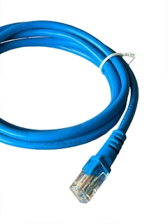PATCH CORD CAT.5E UTP 100% COBRE - 1,5M - AZUL - KIT 5UN - Isamig Telecom