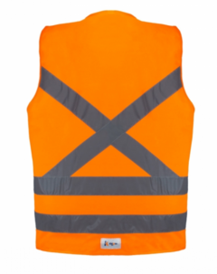 Imagem do COLETE COM 1 BOLSO AMARELO E LARANJA - KIT 10UN