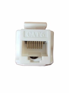 CONECTOR RJ45 FEMEA TIPO CAT 6 BRANCO (KEYSTONE) KIT 50UN - comprar online