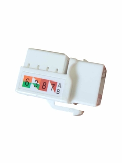 CONECTOR RJ45 FEMEA TIPO CAT 6 BRANCO (KEYSTONE) KIT 50UN