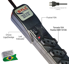 REGUA - PROTETOR CX PLASTICA 4 TOMADA na internet