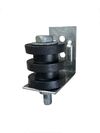 SUPORTE DM COM ROLDANA 2 RANHURAS (PRETA) - KIT 50UN
