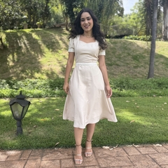 Vestido Adriana (Baunilha) na internet