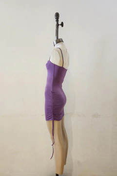 Imagen de #9000 Vestido microfibra c lycra con bretel y frunce c tira costado "Egeo"