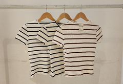 #3022 Remera morley rayado mc con etiqueta art "Wenne" en internet