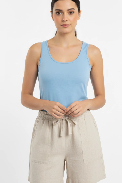 #3264 Musculosa algodon con etiqueta wild "Panama"