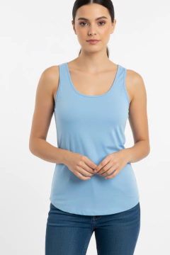#3264 Musculosa algodon con etiqueta wild "Panama" - comprar online