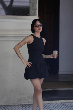 #9004 Vestido algodon con lycra globo "Tikal" - comprar online