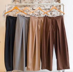 #5533 Pantalon sastrero rayado doble pinza "Chelsea" - comprar online