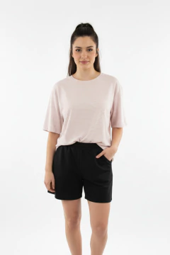 #3305 Remeron morley rayado mc con etiqueta rock "Market"