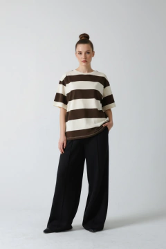 #3246 Remeron jersey rayado mc con etiqueta basics "Market" - comprar online