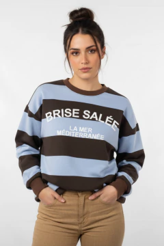 #4002 Maxibuzo rustico rayado estampado brise "Creta" en internet