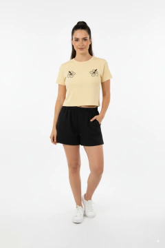 #3284 Remera morley ribb mc bordado flores "Chester" - comprar online