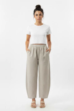 #5511 Pantalon lino "Barrel" - comprar online