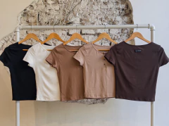 #3413 Remera ribb con lycra mc etiqueta standard "Amalfi" - comprar online