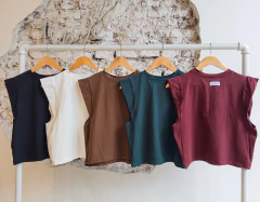 #3414 Musculosa algodon con lycra etiqueta basics "Tulipan" - comprar online