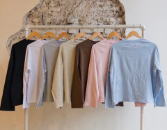 #2055 Remera algodon con lycra ml manga raglan y etiqueta basics "Valencia" - comprar online