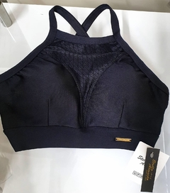 Cropped cruzado em Cirre Preto
