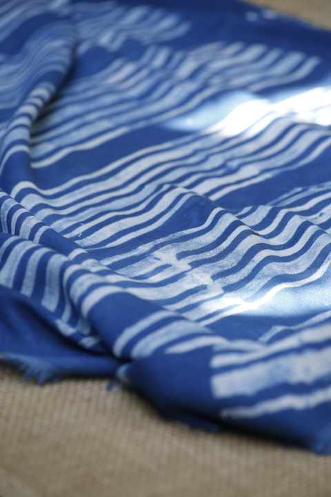 Viscose tingimento natural índigo 1,30x0,77