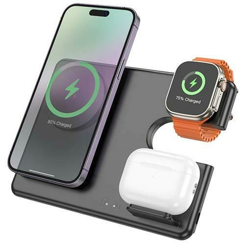 HOCO CARGADOR 15W INALÁMBRICO Y MAGNÉTICO 3-1 PARA IPHONE