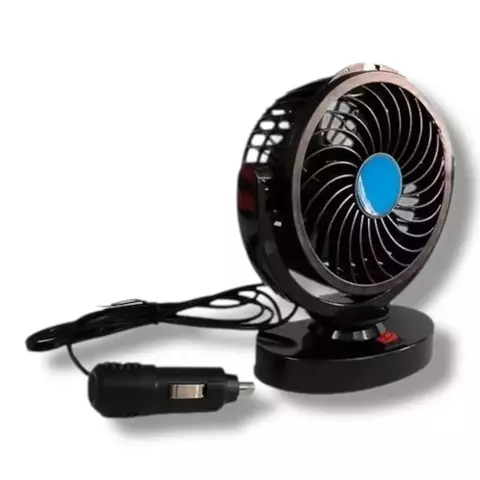 Mini Ventilador 12V Para Auto Con 5 Aspas 4 Pulgadas
