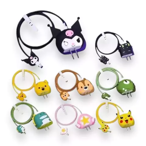 Funda Para Cargador Comecable Protector Dibujos Animados En 3D