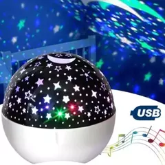 Lámpara Galaxia Con Parlante Y Proyector De Estrellas LED (S)