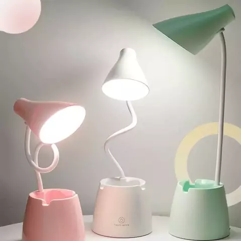 Lámpara Escritorio Flexible LED Dimerizable Control Táctil Recargable (S)