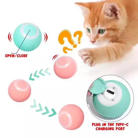 Pelota Inteligente Recargable Con Luz Led Para Mascotas