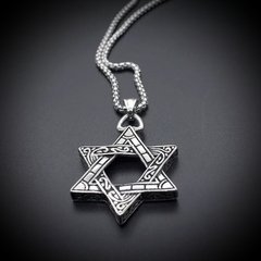 Colar Hexagrama Estrela De Davi Aço 316L na internet
