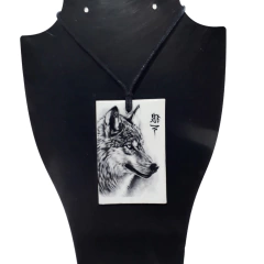 Colar Masculino Pingente De Lobo