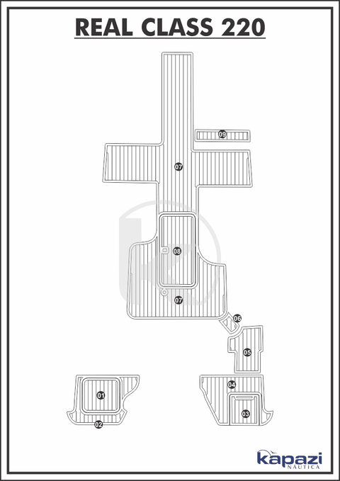 Piso-para-barco-Real-220, Tapete-para-barco-Real-220